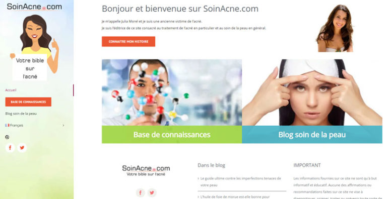 Soinacne.com : Site de contenu sur acne/soin de la peau