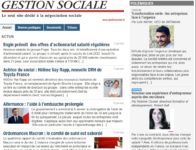 Gestionsociale.fr : Un site d'information  sociale et une place de marché en santé au travail à portée de main