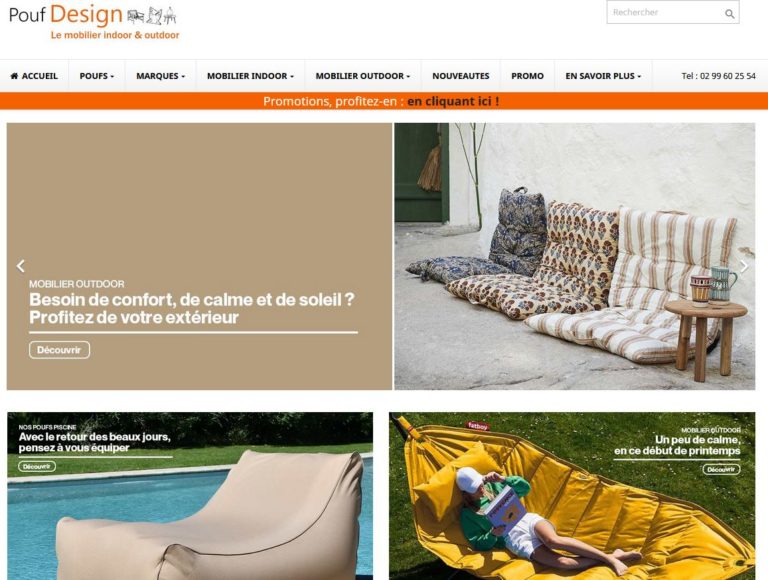 Pouf-design.fr : Vente site déco créé en 2013