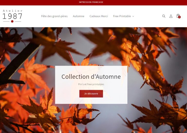 Atelier-1987.fr - Site E-commerce de Cadeaux Personnalisés