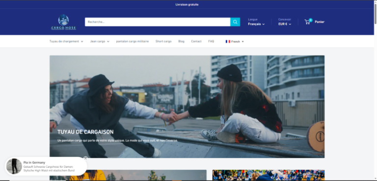 Cargo-Hose.com - Boutique e-commerce dropshipping prête à décoller