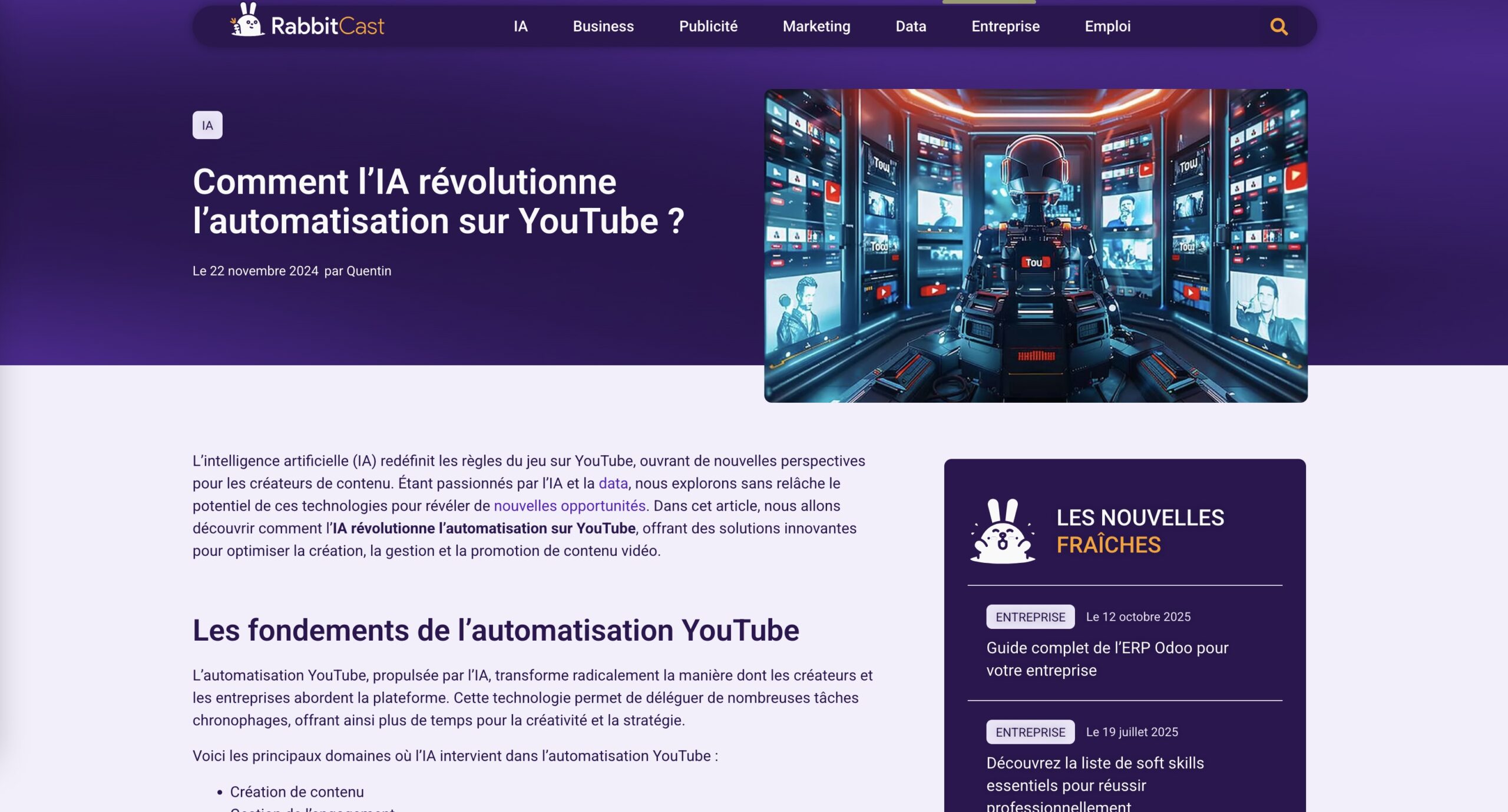 Capture RabbitCast.fr