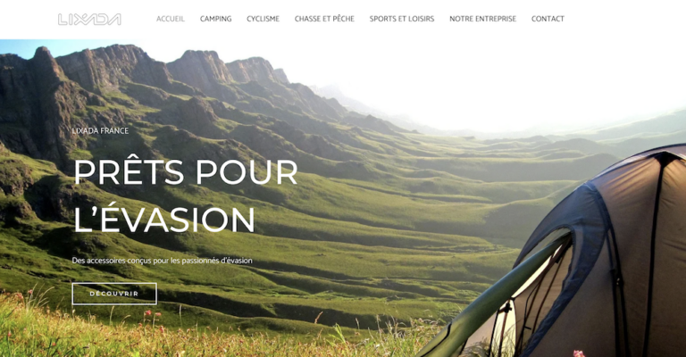 Lixada.fr - Site e-commerce WordPress de la marque Lixada, spécialisé dans les accessoires de camping.