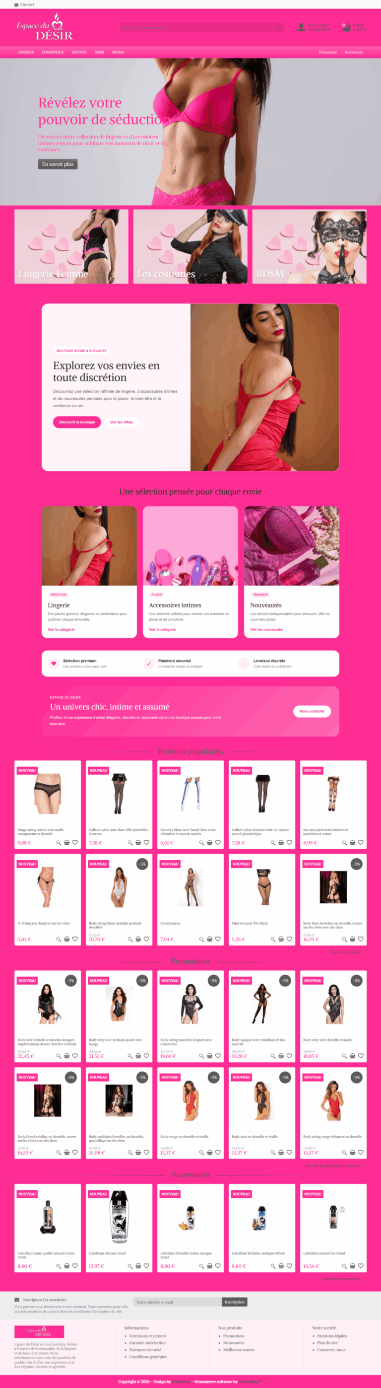 FashionEnLigne.com - Boutique Dropshipping Clé en Main – Sextoys & Lingerie | Fournisseur Français