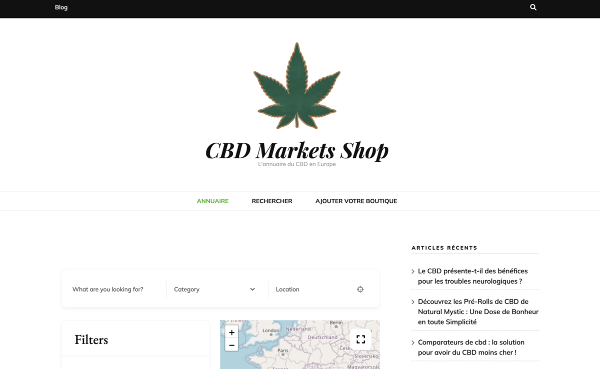 CBDMarkets.shop - Annuaire / blog - Site CBD - Vente de backlinks + vente autres possible