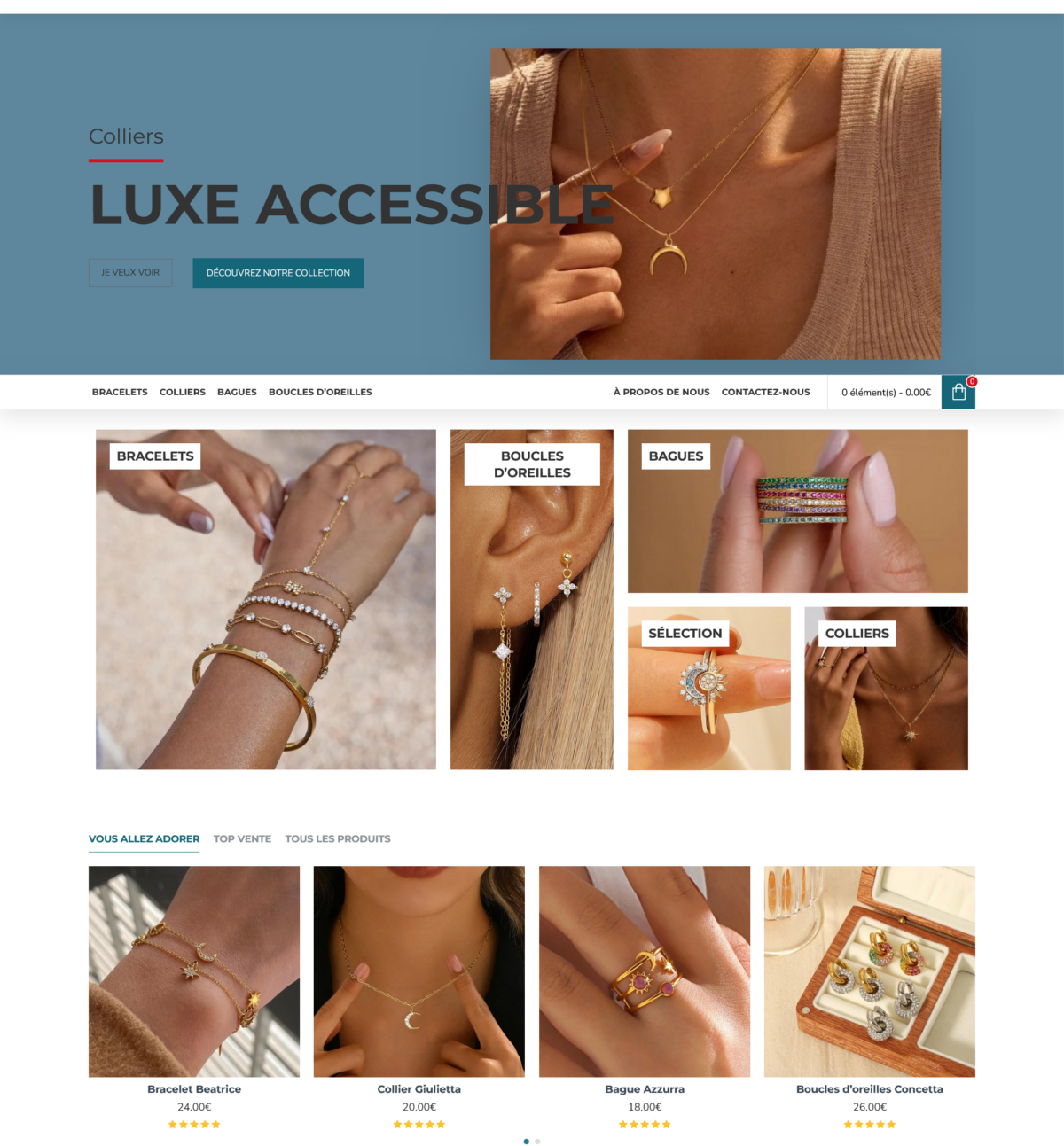 Zirisy.com - très rentable e-commerce bijoux femmes