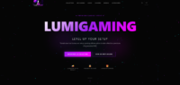 LumiGaming.fr — Boutique Shopify accessoires gaming RGB + compte TikTok (596 abonnés, vidéo à 679K vues)