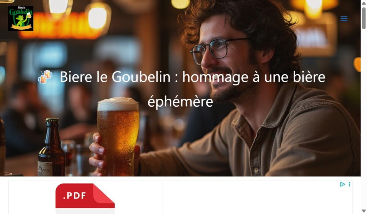 BiereLeGoubelin.fr - Site de contenu Biere artisanale / Boissons - profil SEO etabli