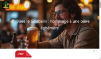 BiereLeGoubelin.fr - Site de contenu Biere artisanale / Boissons - profil SEO etabli