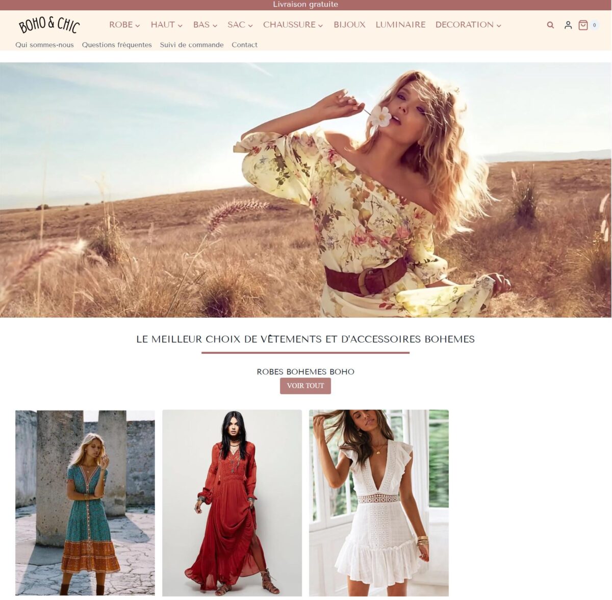 *****.fr : mode et décoration bohème multilingue
