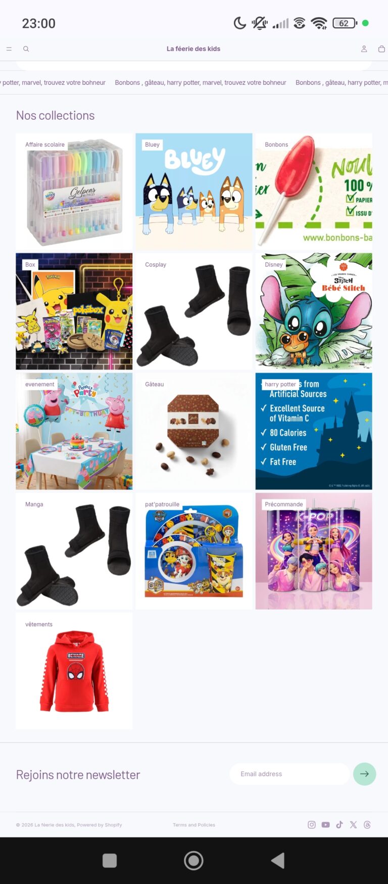 Lafeeriedeskids Boutique articles licence et bonbons