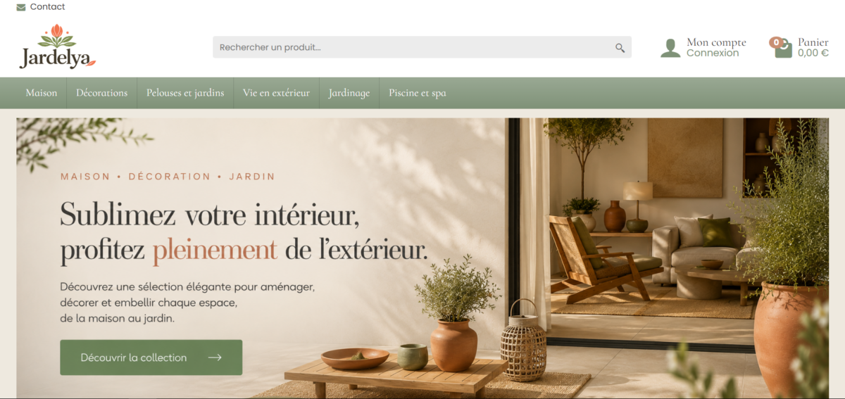 Jardelya.fr - site e-commerce en dropshipping